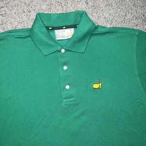 VTG Masters Golf Polo Shirt Slazenger Green Mens Medium Augusta National Golf